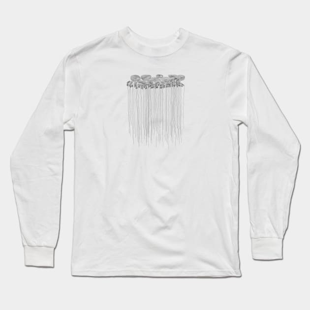 Rain cloud graphic Long Sleeve T-Shirt by HammerPenStudio